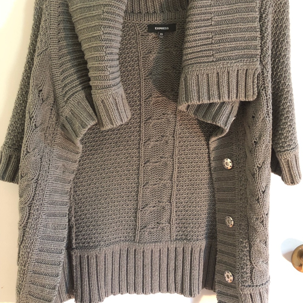 Express short sleeved buttoned cardigan sweater